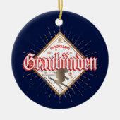 Graubünden Zwitserland retro skier  Keramisch Ornament (Voorkant)