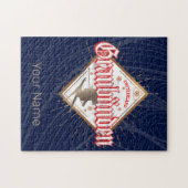 Graubünden Zwitserland retro skier  Legpuzzel (Horizontaal)