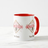 Graubünden Zwitserland retro skier  Mok (Voorkant rechts)