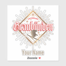 Graubünden Zwitserland retro skier 