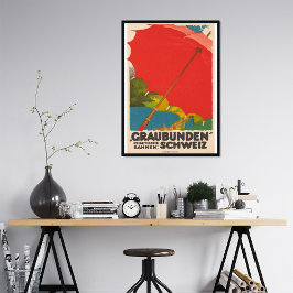  Graubünden Zwitserland Travel Poster