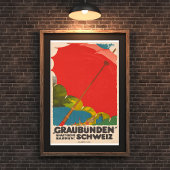  Graubünden Zwitserland Travel Poster