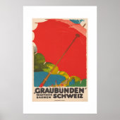  Graubünden Zwitserland Travel Poster (Voorkant)