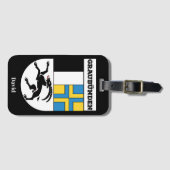 Graubünden, Zwitserland | Wapenmunt Bagagelabel (Voorkant (horizontaal))