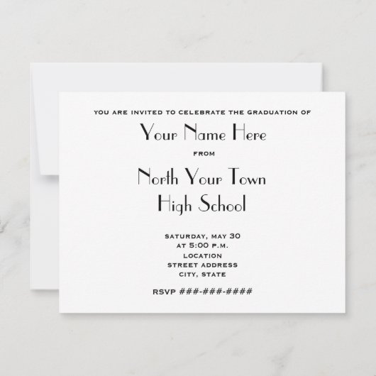 Graudation class van 2011 Zebra Print Kaart (Achterkant)