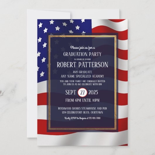 Graudation Party van de Militaire Academie Kaart (Voorkant)