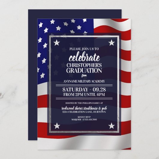 Graudation Party van de Militaire Academie van Sil Kaart (Voorkant / Achterkant)