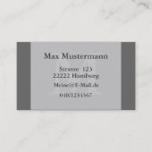 Graue Visitenkarte mit Wasserzeichen Visitekaartje (Voorkant)