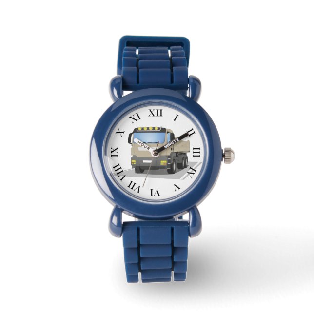 grauer Baustellen LKW Horloge (Voorkant)