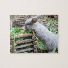 graues Häschen Osterhase 5 Puzzle