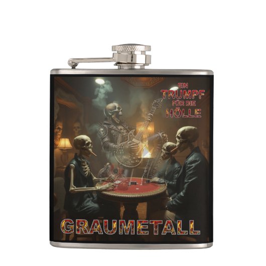 Graumetall Trumpf für die Hölle Coverdesign metal Heupfles (Voorkant)