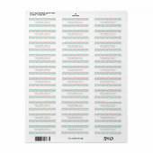 Grauw Mint Peach Zigzag Tribal Patroon Etiket (Full Sheet)