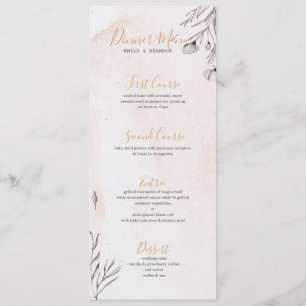 Grauwe bloemen roze achtergrond menu