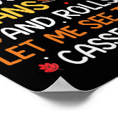 Grauwe bonen en rolletjes laten me Turkije Thanksg Poster (Hoek)