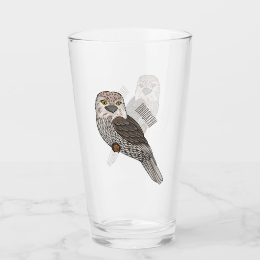 Grauwe cartoon glas (Achterkant)