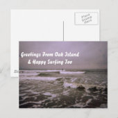Grauwe dag aan de kust briefkaart (Voorkant / Achterkant)