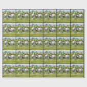 Grauwe dappel verfpaarden in zomerdeeg cadeaupapier (Vlak)