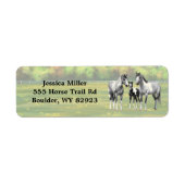 Grauwe dappel verfpaarden in zomerdeeg etiket (Voorkant)