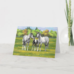 Grauwe dappel verfpaarden in zomerdeeg kaart