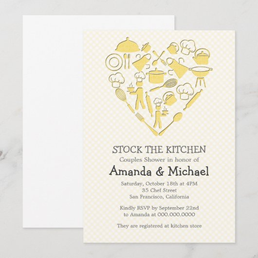 Grauwe en gele stellingschotel | Voorraad voor de  Kaart (Voorkant / Achterkant)