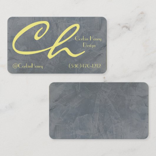 Grauwe en gele Visitekaartjes (Voorkant / Achterkant)