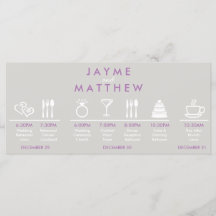 Grauwe en Paarse bruiloft tijdlijn Welkomstpagina 