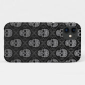 Grauwe en zwarte suikerschedel Case-Mate iPhone case (Achterkant (horizontaal))