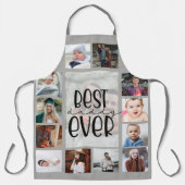 Grauwe foto-collage vaders dag Pap cadeau Apron Schort (Voorkant)