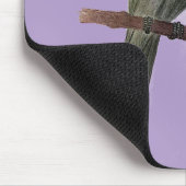 Grauwe-go-away vogelpotloodtekening muismat (Hoek)