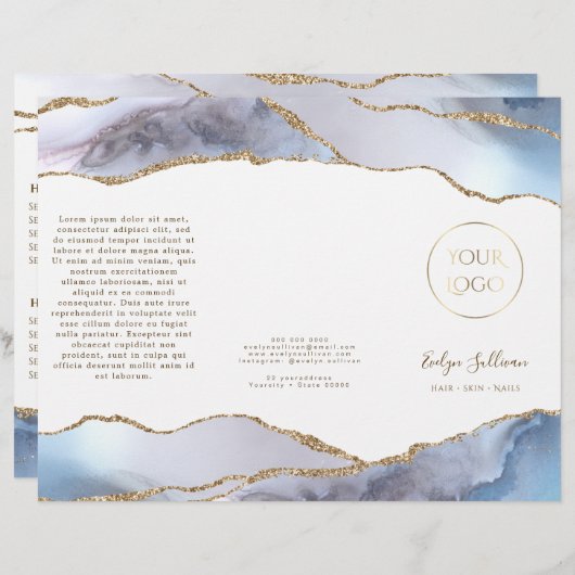 Grauwe grijze brochure (Voorkant / Achterkant)