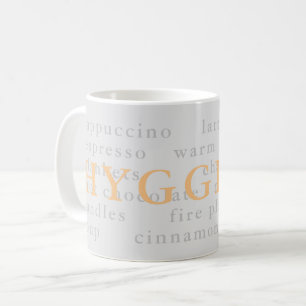 Grauwe hygge me koffie thee mok