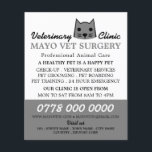 Grauwe kat, dierenarts, veterinaire dienst flyer<br><div class="desc">Grey Cat,  Veterinarian,  Veterinary Service Adverteren Flyer door het Visitekaartje Store.</div>