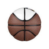 Grauwe kraanvogel cartoon illustratie basketbal (Rechts)