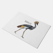 Grauwe kraanvogel cartoon illustratie deurmat (Schuin)