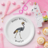Grauwe kraanvogel cartoon illustratie papieren bordje (Feest)
