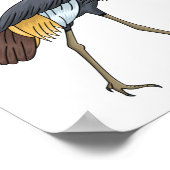 Grauwe kraanvogel cartoon illustratie poster (Hoek)