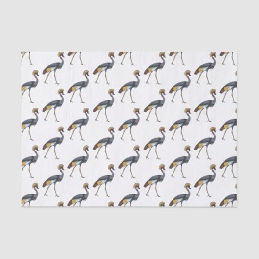 Grauwe kraanvogel cartoon illustratie tissuepapier (Voorkant)