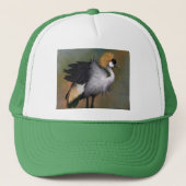 Grauwe kroonkraanvogel trucker pet (Voorkant)