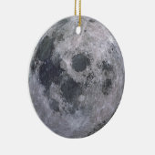 Grauwe maanfoto keramisch ornament (Rechts)
