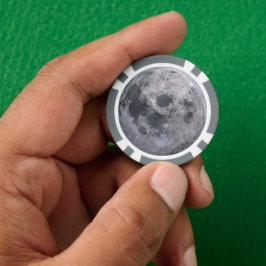 Grauwe maanfoto poker chips