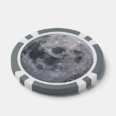 Grauwe maanfoto poker chips (Enkel)