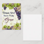 Grauwe mediterrane wijnbouw - Hartelijk dank Notitiekaartje (Voorkant / Achterkant)