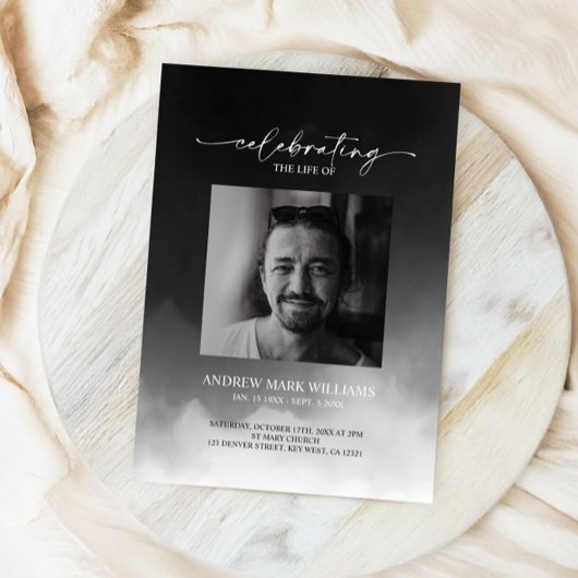 Grauwe Mist Memorial Funeral Order of Service Programmakaart