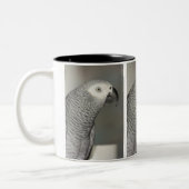 Grauwe papegaai tweekleurige koffiemok (Links)