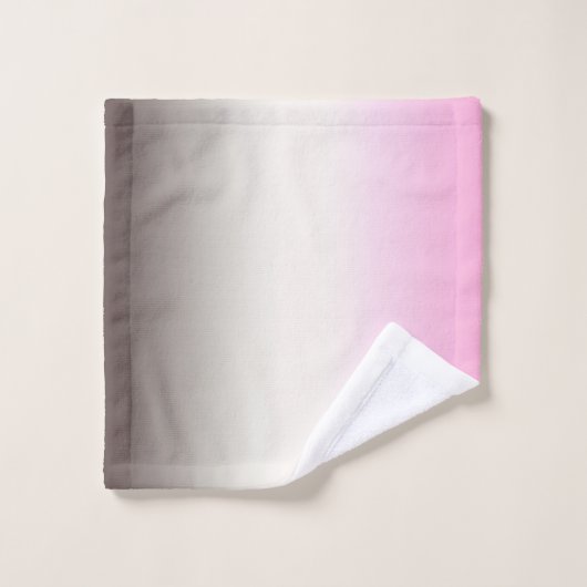 Grauwe roze ombre Bath Towel Bad Handdoek (Wasdoekje)