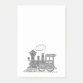 Grauwe stoomtrein genaamd grafisch artikel post-it® notes (Voorkant)