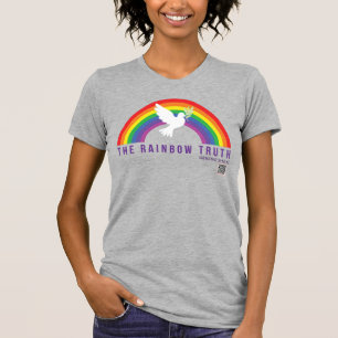 Grauwe T-Shirt regenbooghond voor vrouwen