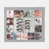 Grauwe vaders dagfoto collage Fleece Blanket Deken (Voorkant (Horizontaal))