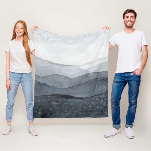 Grauwe vallei fleece deken (In situ)