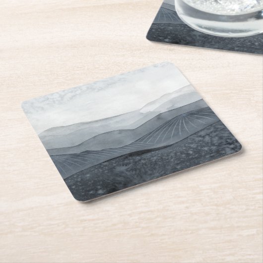 Grauwe vallei kartonnen onderzetters (Schuin)